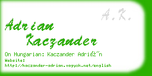 adrian kaczander business card